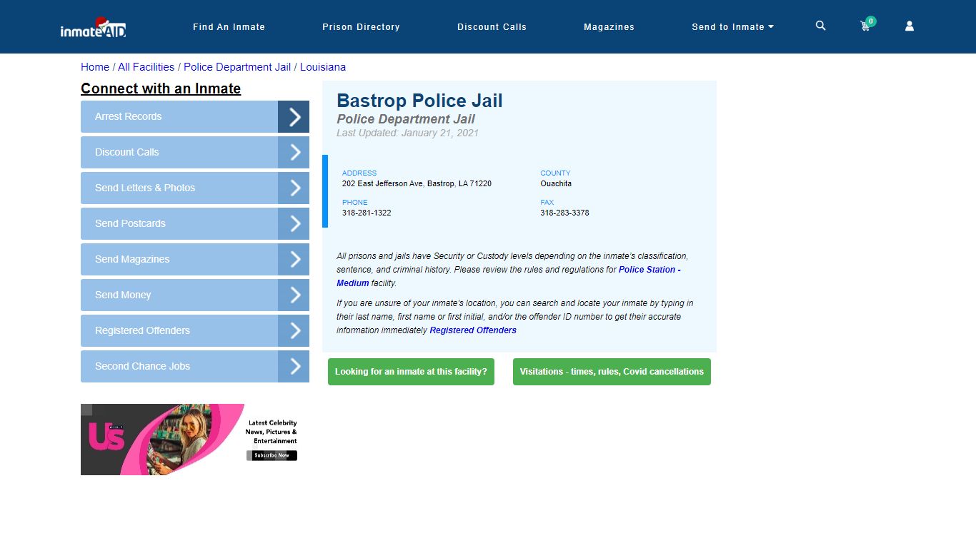 Bastrop Police Jail & Inmate Search - Bastrop, LA