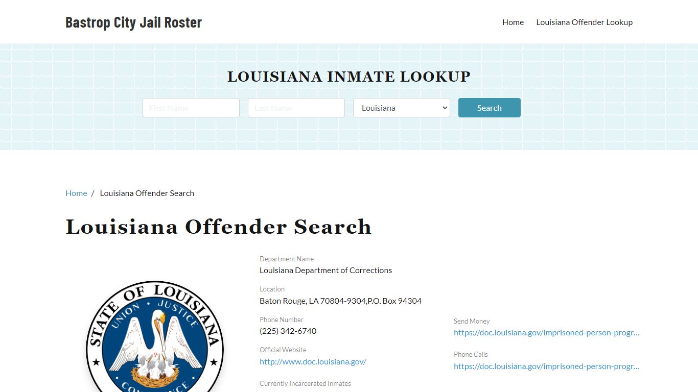 Louisiana Offender Lookup, City Jail Records Search