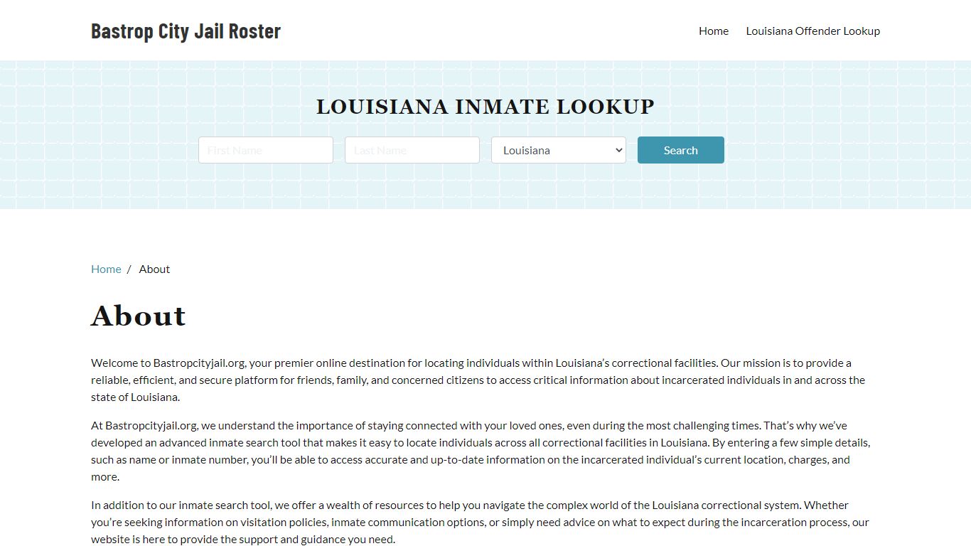 Louisiana Inmate Lookup
